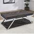 Start2Finish Roma Lift Top Cocktail Table with wood finish, featuring a raised tabletop and storage compartment.