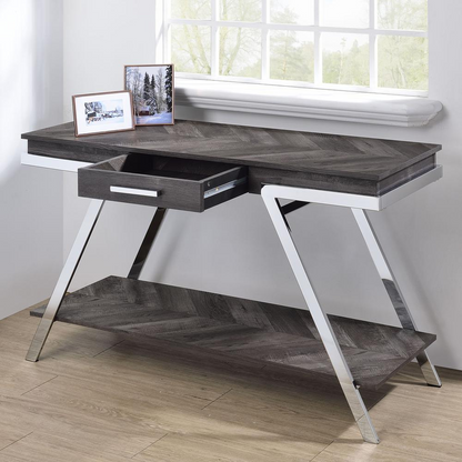 Start2Finish Roma sofa table with wooden finish, featuring a sleek rectangular design and sturdy legs for living room decor.