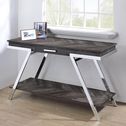 Start2Finish Roma sofa table with modern wooden design, featuring a sleek surface and sturdy legs for living room decor.