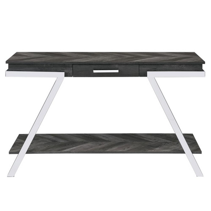 Start2Finish Roma sofa table with a sleek wooden surface and modern design, perfect for living room decor.