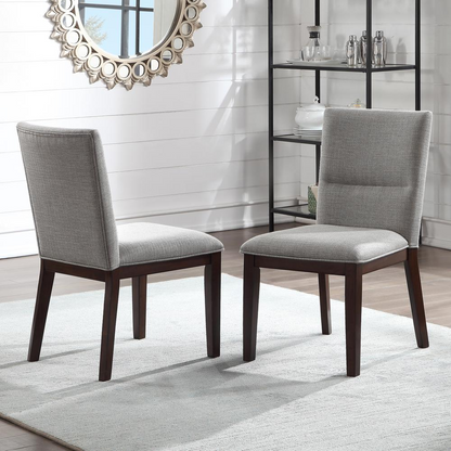 Brown Amalie Side Chair by Start2Finish showing a modern wooden furniture piece with a curved backrest and cushioned seat.