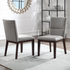 Brown Amalie Side Chair by Start2Finish showing a modern wooden furniture piece with a curved backrest and cushioned seat.