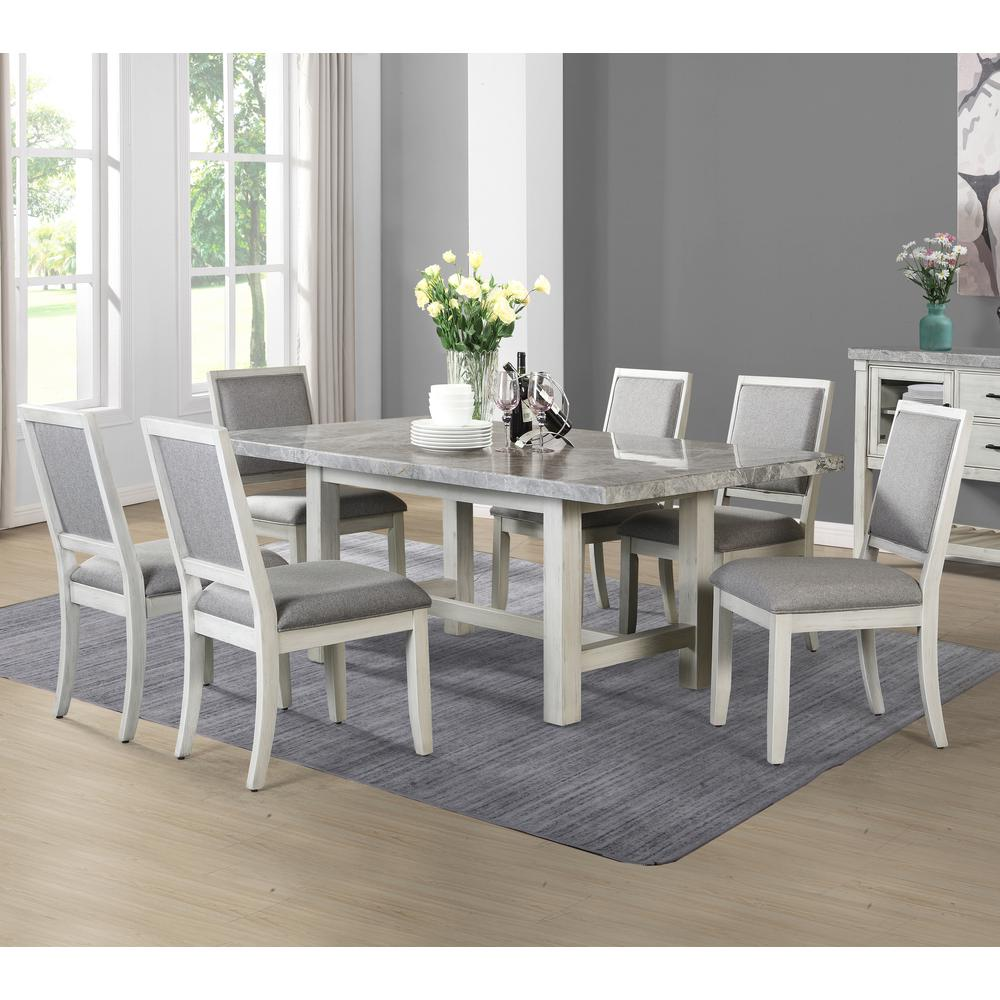 Start2Finish Canova 7-piece dining set with a wooden table and six matching chairs, modern design, and sturdy construction.