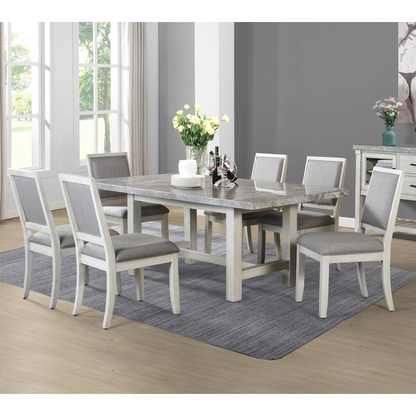 Start2Finish Canova 7-piece dining set with a wooden table and six matching chairs, modern design, and sturdy construction.