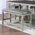 Start2Finish Hyland Counter Bench with wooden seat and metal frame, ideal for modern home or office seating.