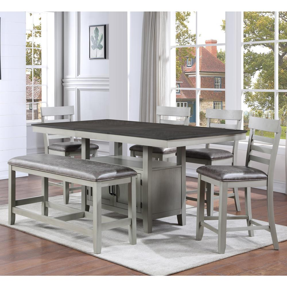 Start2Finish Hyland 6-piece dining set featuring a wooden table and six matching chairs in a contemporary design.