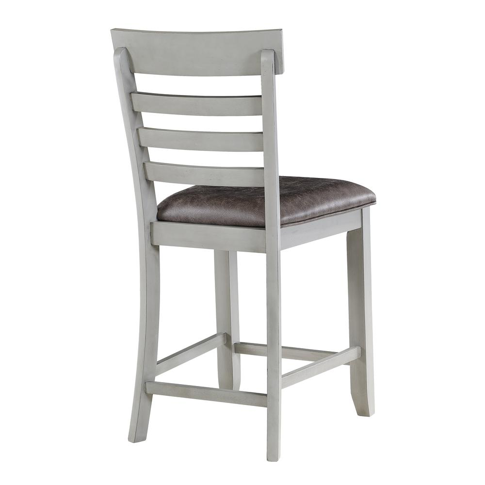 Gray Hyland Counter Chair by Start2Finish, featuring a modern design with a cushioned seat and sturdy metal frame.