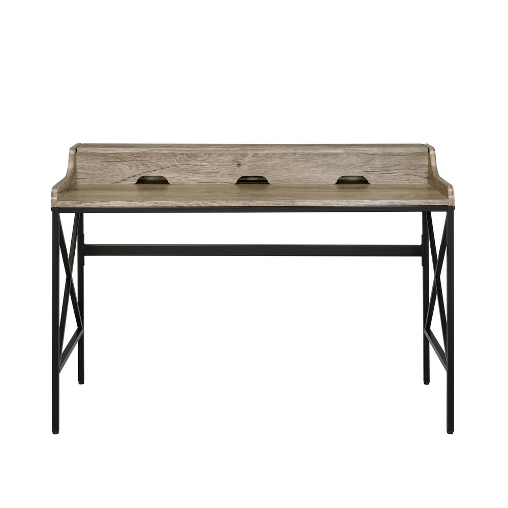 Start2Finish Corday desk with built-in USB port, featuring a sleek wooden surface and modern design for workspace convenience.