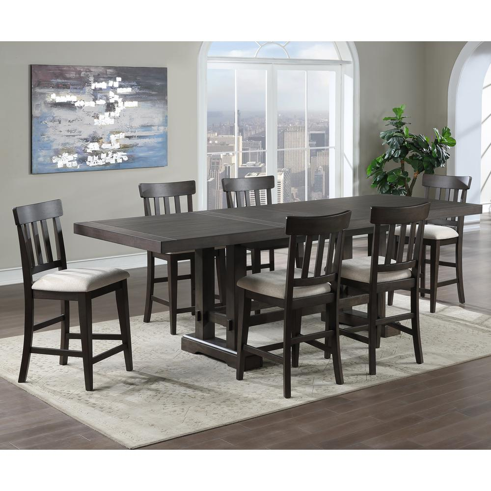Start2Finish Napa Counter Table with wooden top and metal legs, ideal for kitchen or dining space.
