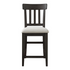 Pair of Napa Counter Chairs by Start2Finish featuring wooden seats and metal legs, ideal for kitchen or bar area.