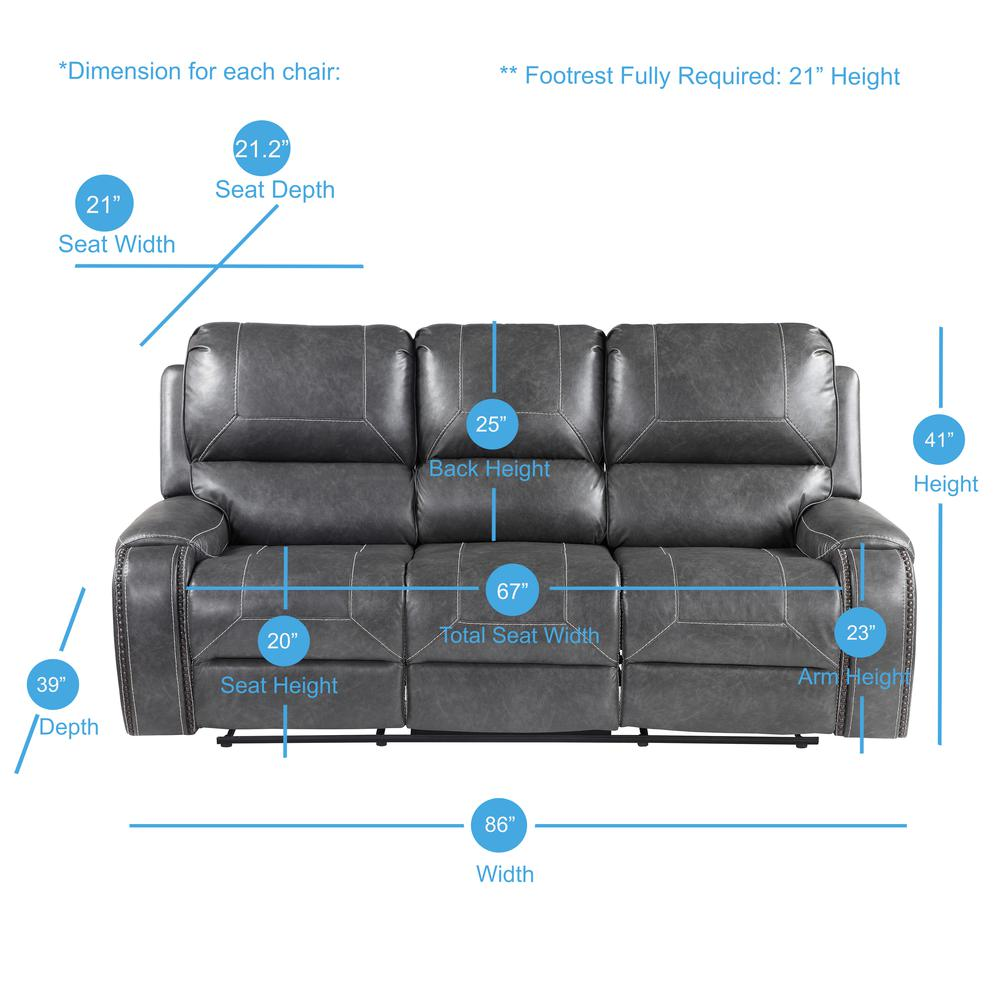 Gray Keily Manual Sofa by Start2Finish with plush cushions and modern design, shown in a living room setting.