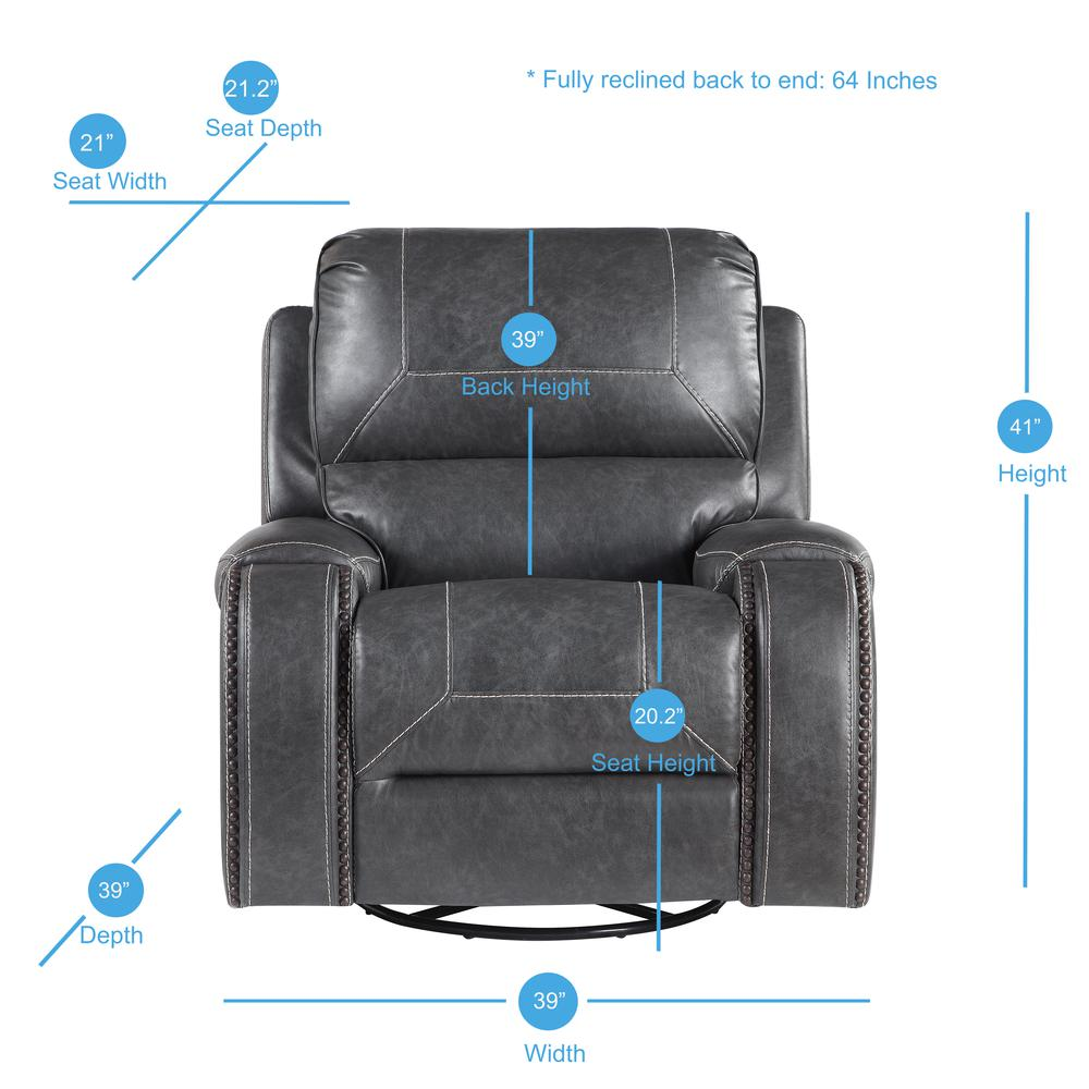 Gray Keily Manual Recliner by Start2Finish, showcasing a comfortable upholstered furniture piece with a reclining feature and plush cushions.
