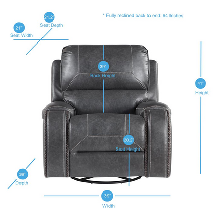 Gray Keily Manual Recliner by Start2Finish, showcasing a comfortable upholstered furniture piece with a reclining feature and plush cushions.