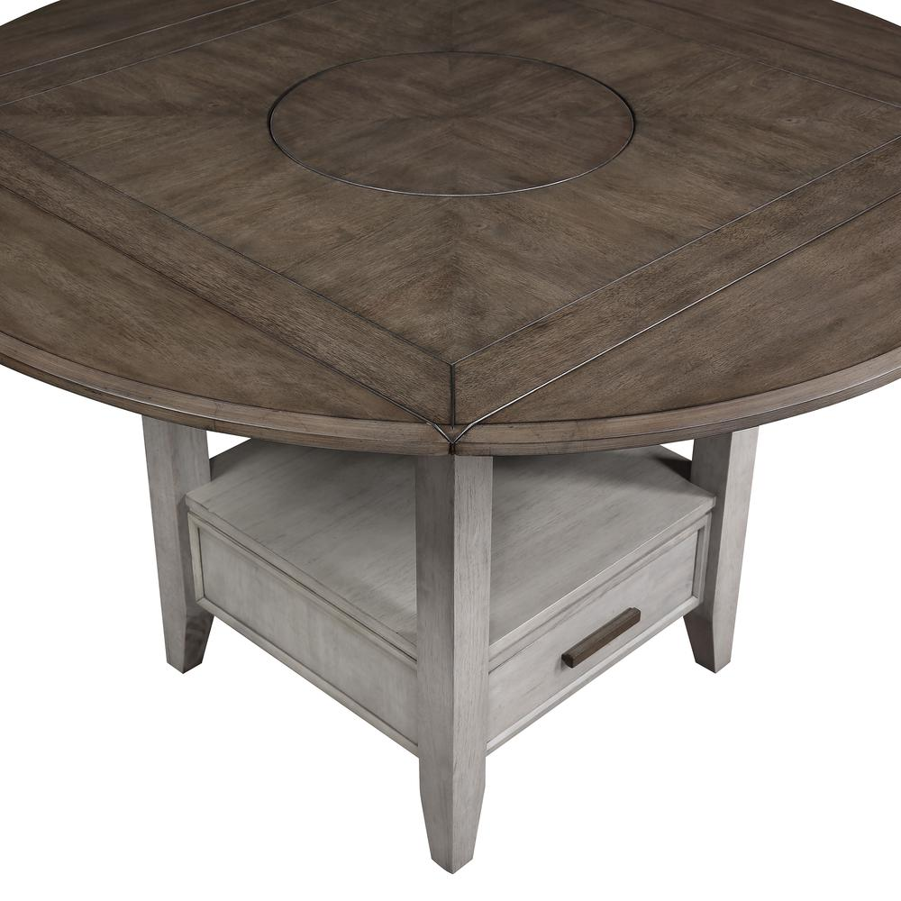 Start2Finish Abacus Drop Leaf Counter Table showing its wooden surface, drop leaf design, and sturdy frame.