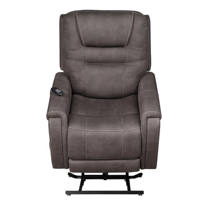 Start2Finish Brisbane Power Lift Chair with 3-position recline, plush fabric, and padded armrests for comfortable seating.