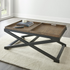 Start2Finish Topeka Cocktail Table, modern furniture with a sleek wooden top and metal legs, ideal for living room decor.
