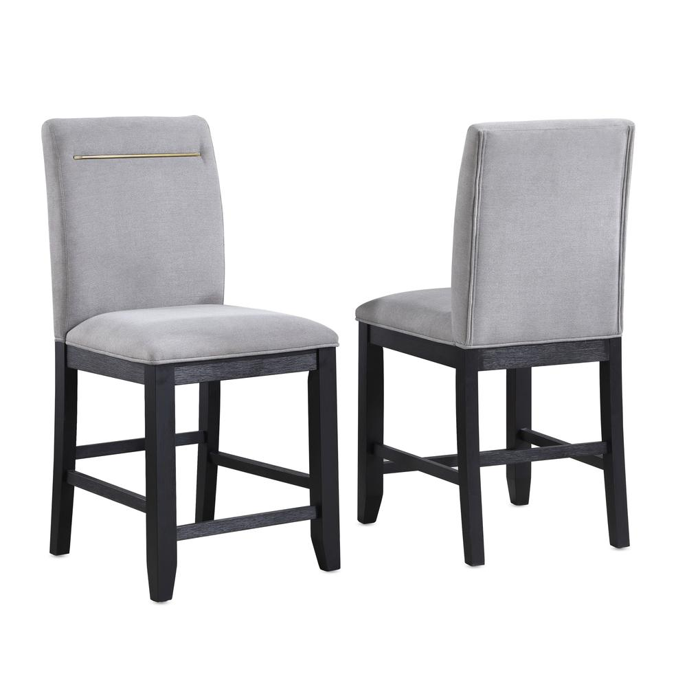 Start2Finish Yves Counter Chair in grey with a sleek modern design and cushioned seat for comfortable seating.