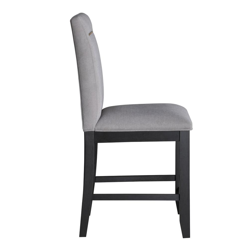 Grey Yves Counter Chair by Start2Finish with a modern design, featuring a cushioned seat and sleek metal legs.