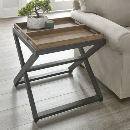 Start2Finish Topeka End Table showing a modern wooden furniture piece with a smooth surface and sturdy legs.