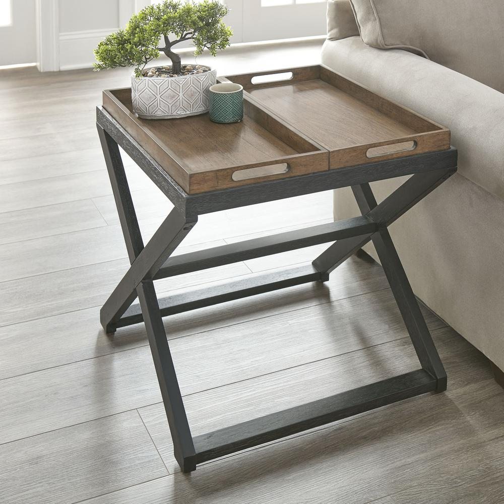 Start2Finish Topeka End Table showing a modern wooden furniture piece with a smooth surface and sturdy legs.