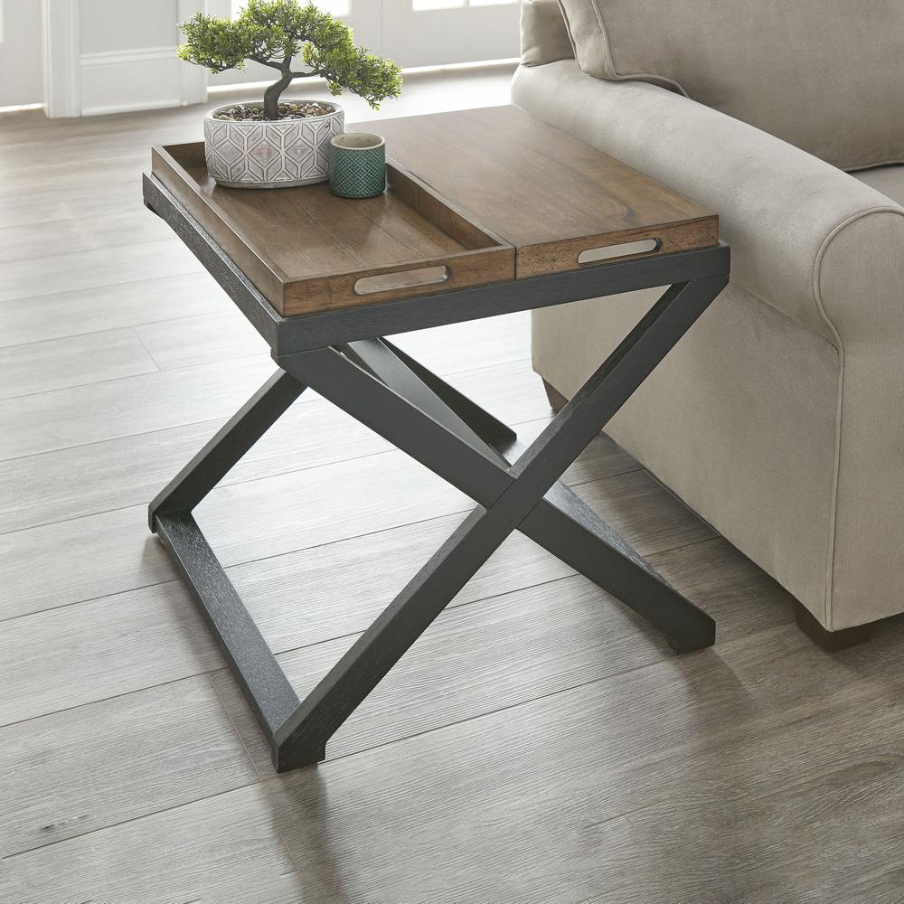 Start2Finish Topeka End Table, furniture piece with a wooden finish, featuring a rectangular top and sturdy legs.