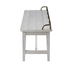 Start2Finish Pendleton dining bench with wooden legs and cushioned seat, ideal for kitchen or dining room seating.