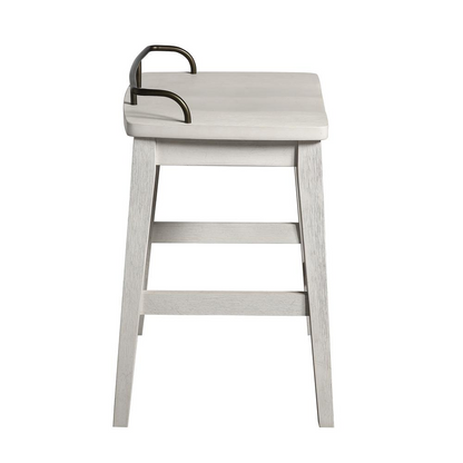 Start2Finish Pendleton counter stool with wooden legs and upholstered seat, showcasing a stylish and comfortable kitchen or bar seating option.