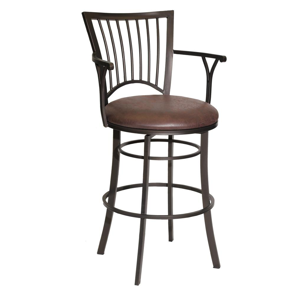 Start2Finish Bayview Swivel Barstool with wooden seat and metal base, modern furniture for kitchen or bar area.