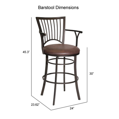 Start2Finish Bayview Swivel Barstool with wooden seat and metal base, featuring a modern design and adjustable height.