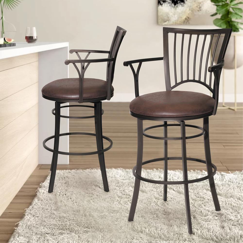 Start2Finish Bayview Swivel Barstool with wooden seat and metal base, featuring a modern design and comfortable swivel functionality.