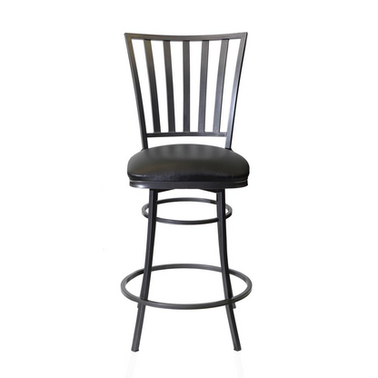 Stellan swivel counter stool by Start2Finish featuring a modern design with a round wooden seat and metal base.