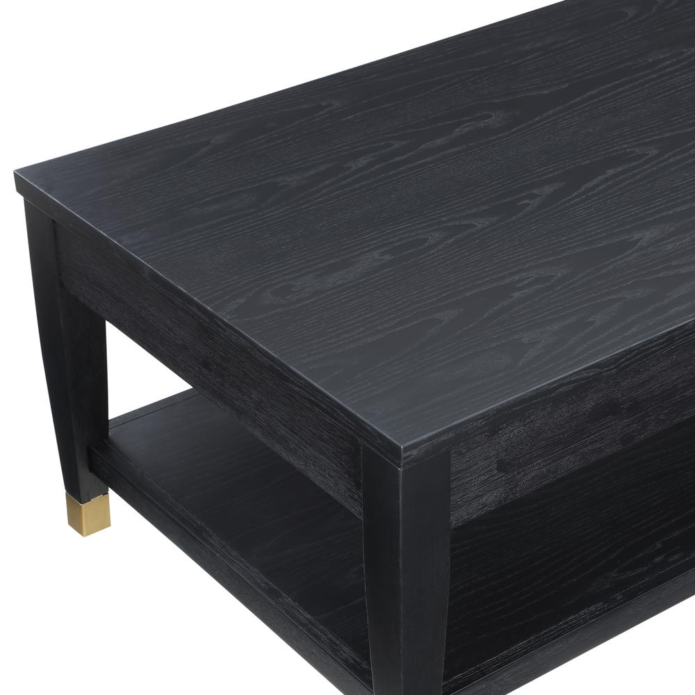 Start2Finish Yves lift-top coffee table showing its raised surface and modern wooden design in a living room setting.