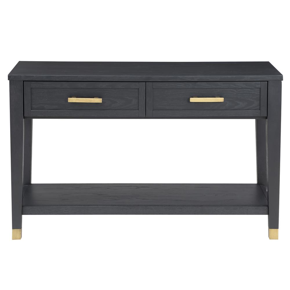 Yves sofa table by Start2Finish, 48x18x30 inches, featuring a modern wooden design with a smooth surface and sturdy legs.
