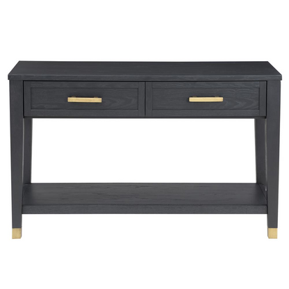 Yves sofa table by Start2Finish, 48x18x30 inches, featuring a modern wooden design with a smooth surface and sturdy legs.