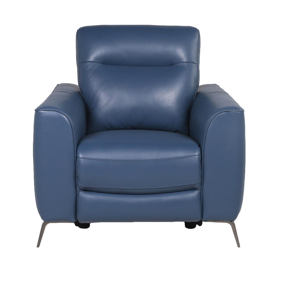 Start2Finish Sansa P/P reclining chair in ocean color, featuring plush upholstery and adjustable reclining feature.