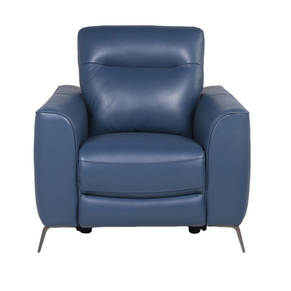 Start2Finish Sansa P/P reclining chair in ocean color, featuring plush upholstery and adjustable reclining feature.