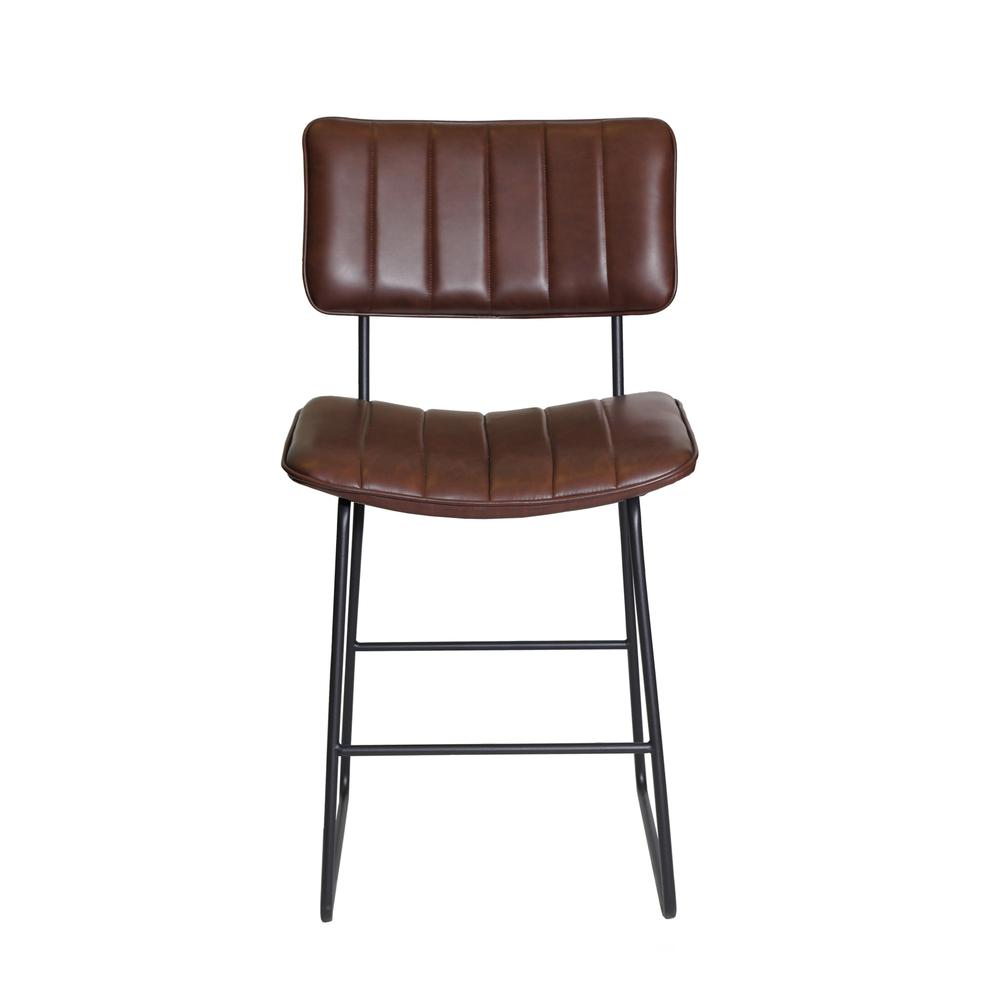 Start2Finish Tribeca Counter Stool with wooden seat and metal legs, modern furniture for kitchen or bar area.