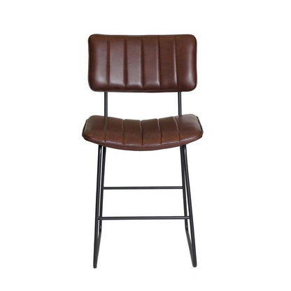 Start2Finish Tribeca Counter Stool with wooden seat and metal legs, modern furniture for kitchen or bar area.