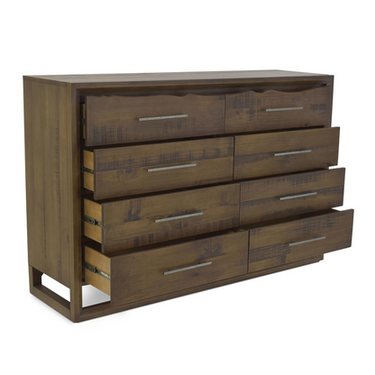 Start2Finish Lofton Eight Drawer Dresser with sleek wood finish and modern hardware, featuring eight spacious drawers.