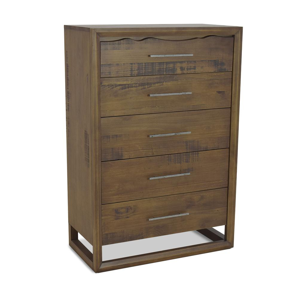 Start2Finish Lofton Drawer Chest with multiple drawers, dark wood finish, and modern design for bedroom storage.
