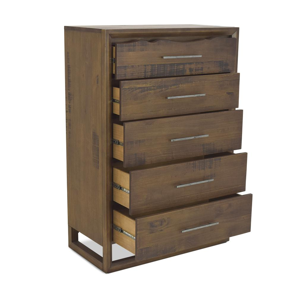 Start2Finish Lofton Drawer Chest with multiple drawers, wooden finish, and sleek modern design for bedroom storage.