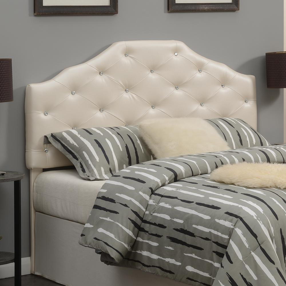 Silver PU Dawson Queen Headboard by Start2Finish, showcasing a modern furniture piece with a sleek, upholstered design.