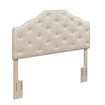 Silver PU Dawson Queen Headboard by Start2Finish, showcasing a modern upholstered furniture piece with a sleek design.