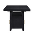 Yves Black Counter Table with Storage by Start2Finish, modern furniture featuring a sleek black finish and integrated storage shelves.