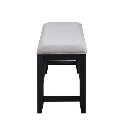 Yves Counter Bench by Start2Finish, modern furniture piece with wooden top and sleek metal legs, ideal for entryway or living space.