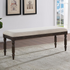 Start2Finish Hutchins dining bench with wooden seat and sturdy metal legs, ideal for kitchen or dining room seating.