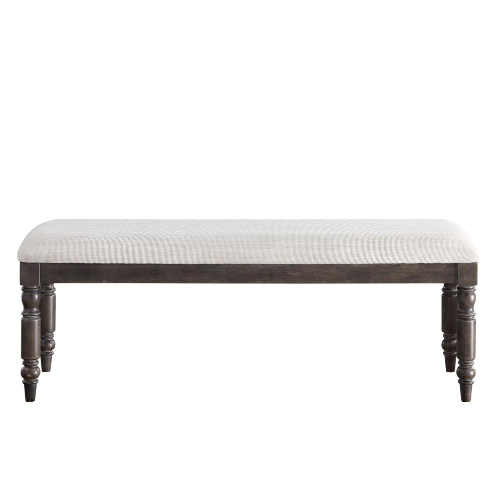 Start2Finish Hutchins dining bench with wooden seat and sturdy metal legs, ideal for kitchen or dining room seating.