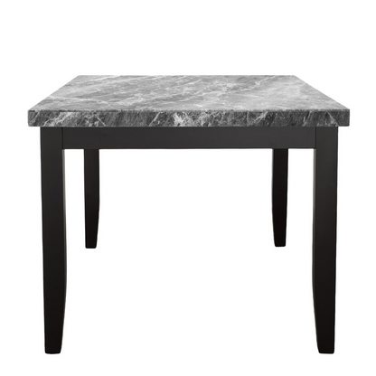 Start2Finish Napoli 64-inch gray marble dining table with sleek modern design and polished surface.