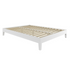 White Nix Solid Wood Queen Platform Bed by Start2Finish with clean-lined wooden frame and simple headboard design.