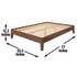 Start2Finish Nix solid wood full platform bed in natural finish, showcasing the sturdy frame and sleek design.